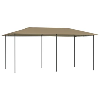 vidaXL Gazebo 2,98x5,3x2,59 m 160 g/m² cinzento-acastanhado