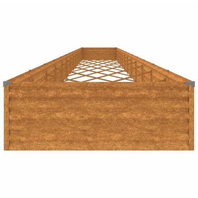 vidaXL Canteiro elevado de jardim 1150x100x36 cm aço corten