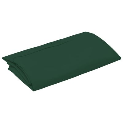 vidaXL Tecido de substituição p/ guarda-sol cantilever 350 cm verde