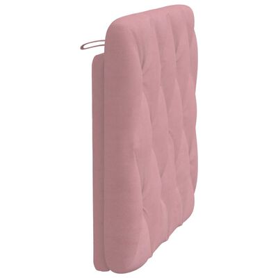 vidaXL Almofadão de cabeceira 80 cm veludo rosa