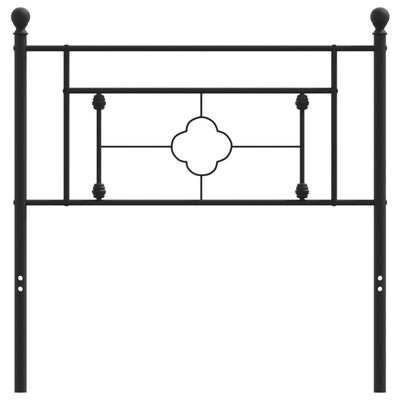 vidaXL Cabeceira de cama 100 cm metal preto