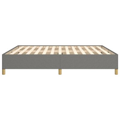 vidaXL Estrutura de cama sem colchão 160x200 cm tecido cinzento-escuro