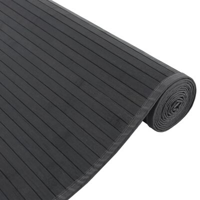 vidaXL Tapete retangular 80x500 cm bambu preto