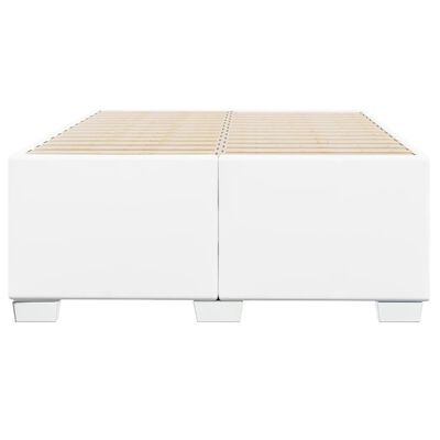 vidaXL Estrutura de cama 120x190 cm couro artificial branco