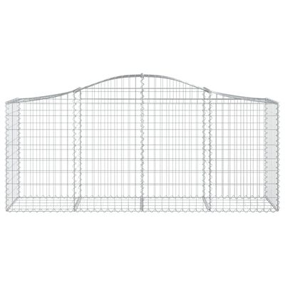 vidaXL Cestos gabião arqueados 30pcs 200x50x80/100cm ferro galvanizado