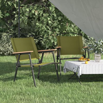 vidaXL Cadeiras de campismo 2 pcs 54x55x78 cm tecido oxford verde