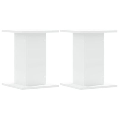 vidaXL Suportes de colunas 2 pcs 30x30x40 cm derivados madeira branco