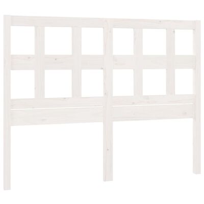 vidaXL Cabeceira de cama 155,5x4x100 cm madeira de pinho maciça branco