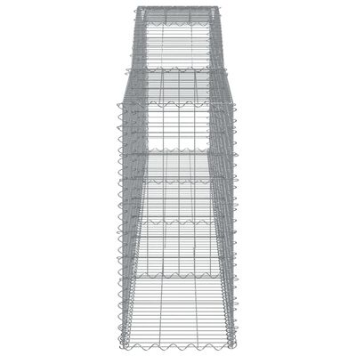 vidaXL Cestos gabião arqueados 3pcs 400x50x100/120cm ferro galvanizado