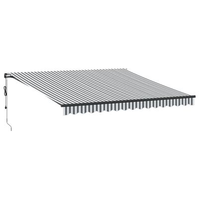 vidaXL Toldo retrátil automático 400x300 cm antracite e branco