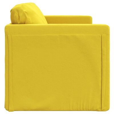 vidaXL Sofá-cama sem pés 122x204x55 cm veludo amarelo-escuro