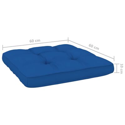 vidaXL Cadeiras jardim 2 pcs c/ almofadões azul real pinho impregnado