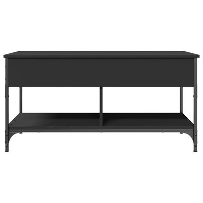 vidaXL Mesa de centro 100x50x50 cm derivados de madeira/metal preto