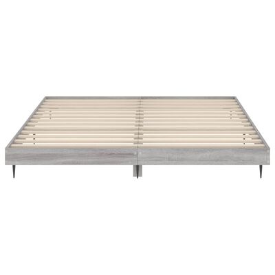 vidaXL Estrutura de cama 140x200 cm derivados de madeira cinza sonoma