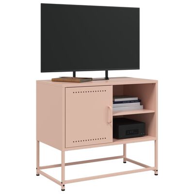 vidaXL Móvel de TV 68x39x60,5 cm aço rosa