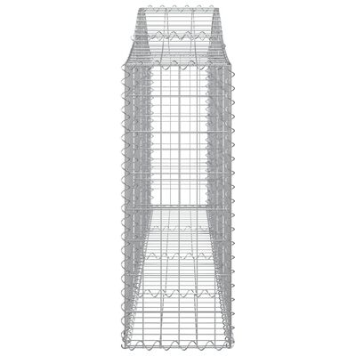 vidaXL Cestos gabião arqueados 11pcs 200x30x80/100cm ferro galvanizado