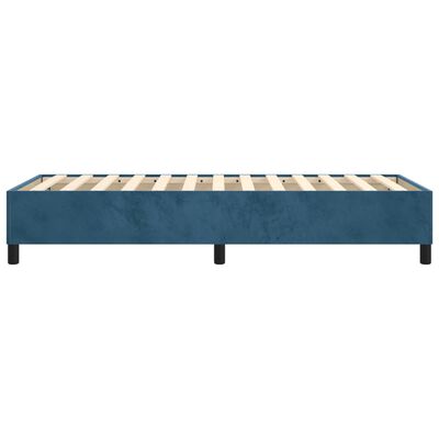 vidaXL Estrutura de cama 90x190 cm veludo azul-escuro