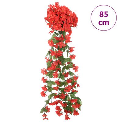 vidaXL Grinaldas de flores de Natal 3 pcs 85 cm vermelho