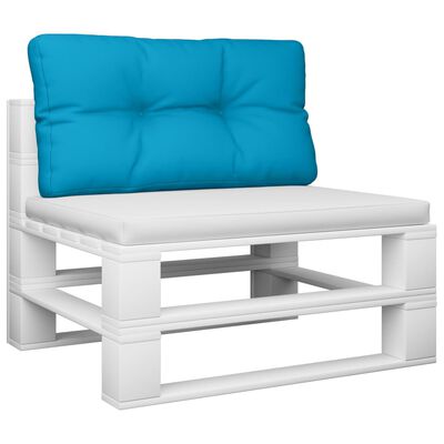 vidaXL Almofadão para sofá de paletes 70x40x12 cm tecido azul-claro