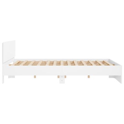 vidaXL Estrutura de cama com cabeceira 160x200 cm branco