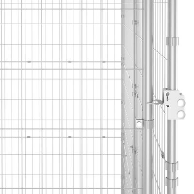 vidaXL Canil de exterior com telhado 4,84 m² aço galvanizado