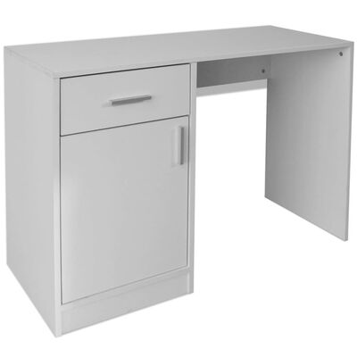 vidaXL Mesa com gaveta e armário 100x40x73 cm branco