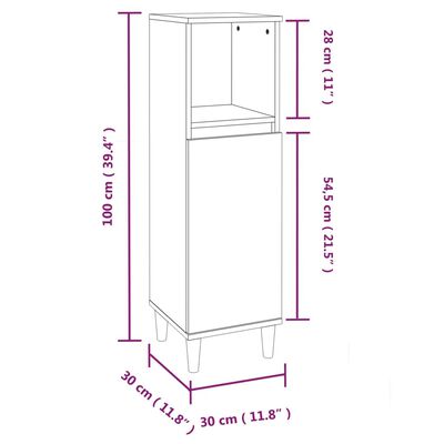 vidaXL 3 pcs conj. móveis casa banho derivados madeira cinza cimento