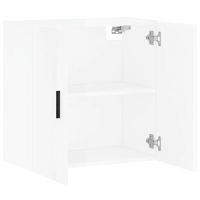 vidaXL Armário de parede 60x31x60cm derivados madeira branco brilhante