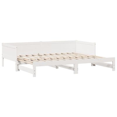 vidaXL Sofá-cama c/ gavetão e gavetas branco 80x200cm madeira de pinho