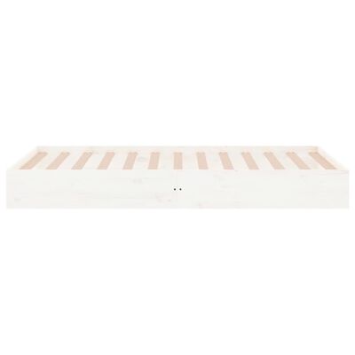 vidaXL Estrutura de cama 100x200 cm madeira maciça branco