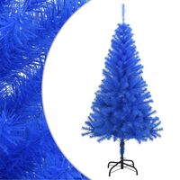 vidaXL Árvore de Natal artificial com suporte 120 cm PVC azul