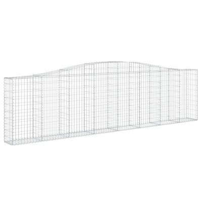 vidaXL Cestos gabião arqueados 9pcs 400x30x100/120cm ferro galvanizado