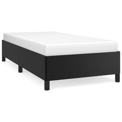 vidaXL Estrutura de cama 100x200 cm couro artificial preto