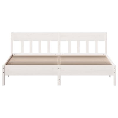 vidaXL Cama sem colchão 180x200 cm madeira de pinho maciça branco