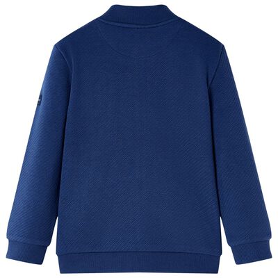 Sweatshirt para criança com fecho azul-marinho 116