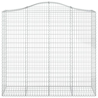 vidaXL Cestos gabião arqueados 15 pcs 200x50x180/200 ferro galvanizado