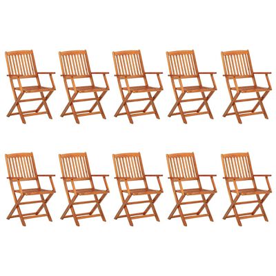 vidaXL 11 pcs conjunto de jantar para jardim 220x90x75cm acácia maciça