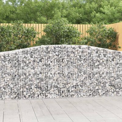 vidaXL Cestos gabião arqueados 5pcs 400x50x100/120cm ferro galvanizado