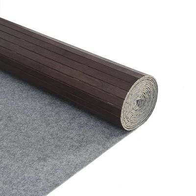 vidaXL Tapete retangular 80x100 cm bambu castanho-escuro