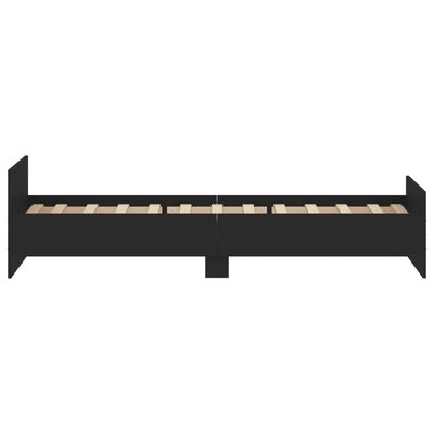 vidaXL Estrutura de cama 90x190 cm derivados de madeira preto