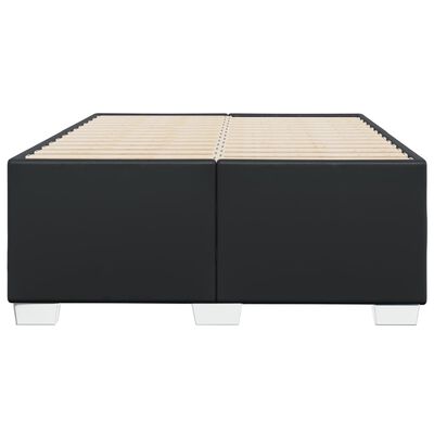 vidaXL Estrutura de cama 120x200 cm couro artificial preto