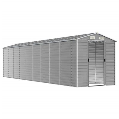 vidaXL Abrigo de jardim 191x810x198 cm aço galvanizado cinzento-claro