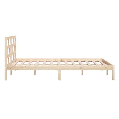 vidaXL Estrutura de cama king 150x200 cm madeira maciça