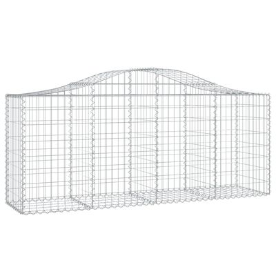 vidaXL Cestos gabião arqueados 30pcs 200x50x80/100cm ferro galvanizado