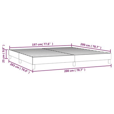 vidaXL Estrutura de cama tecido castanho-escuro 200x200 cm