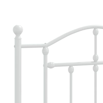 vidaXL Cabeceira de cama 90 cm metal branco