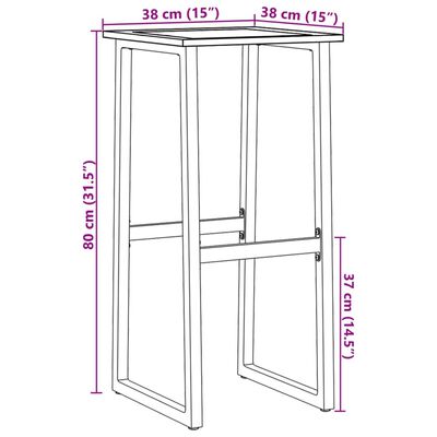 vidaXL Conjunto de bar para jardim 3 pcs aço revestido a pó preto