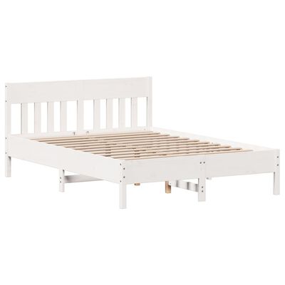 vidaXL Cama sem colchão 120x200 cm madeira de pinho maciça branco