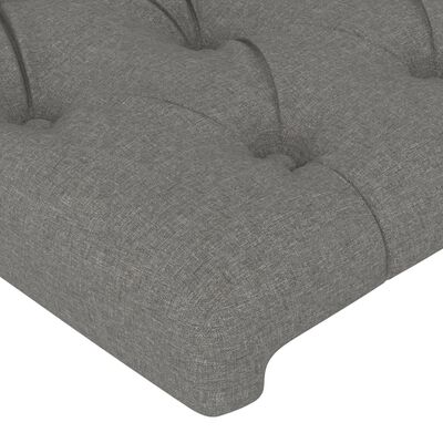 vidaXL Cabeceira de cama 4 pcs tecido 80x7x78/88 cm cinzento-escuro