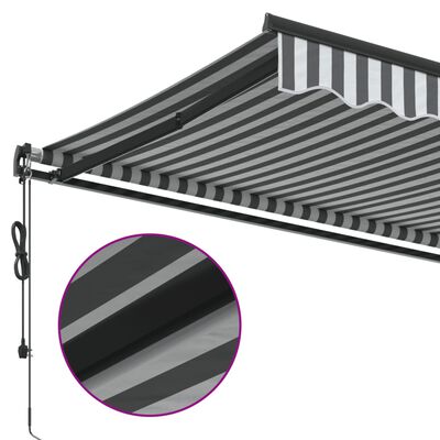 vidaXL Toldo retrátil automático 400x300 cm antracite e branco